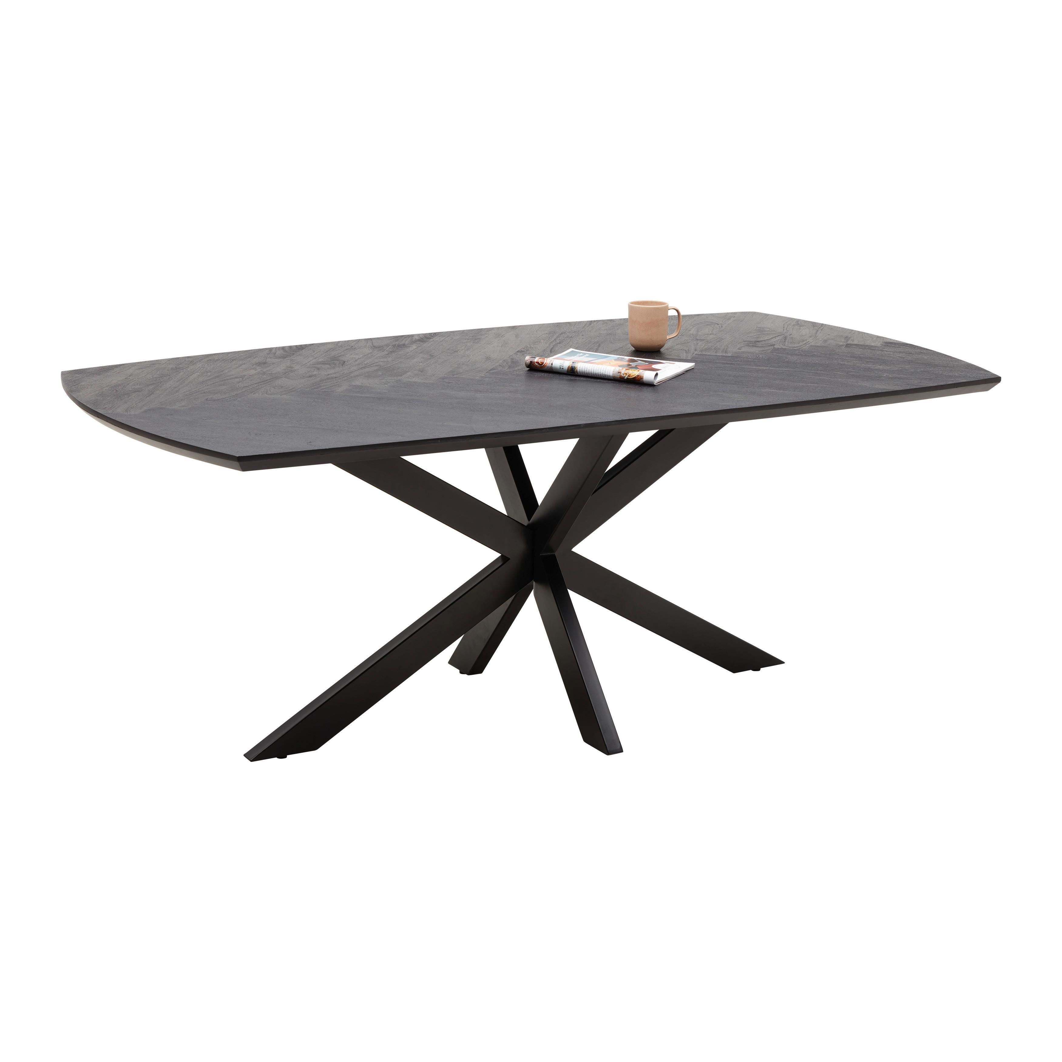Esstisch Pueblo in Anthrazit/Schwarz - Anthrazit/Schwarz, Modern, Holz/Holzwerkstoff (180/76/90cm) - Premium Living