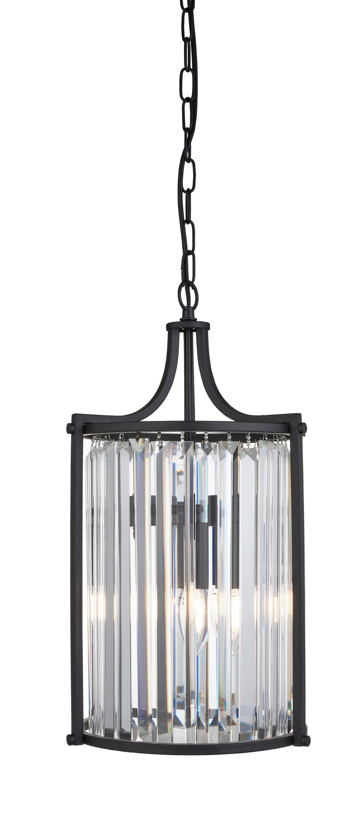 Kristály Függőlámpa Victoria 8092-2bk - fekete, Design, üveg/fém (26/150cm)