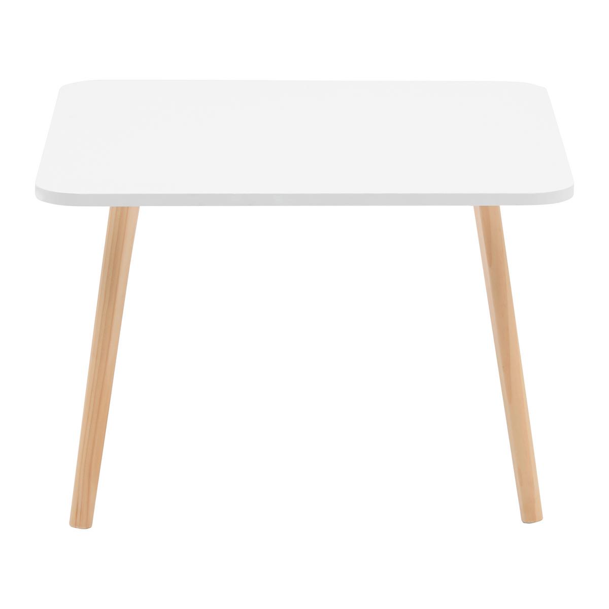 Couchtisch Anouk in Weiß - Weiß/Kieferfarben, MODERN, Holz/Holzwerkstoff (60/60/40cm) - Based