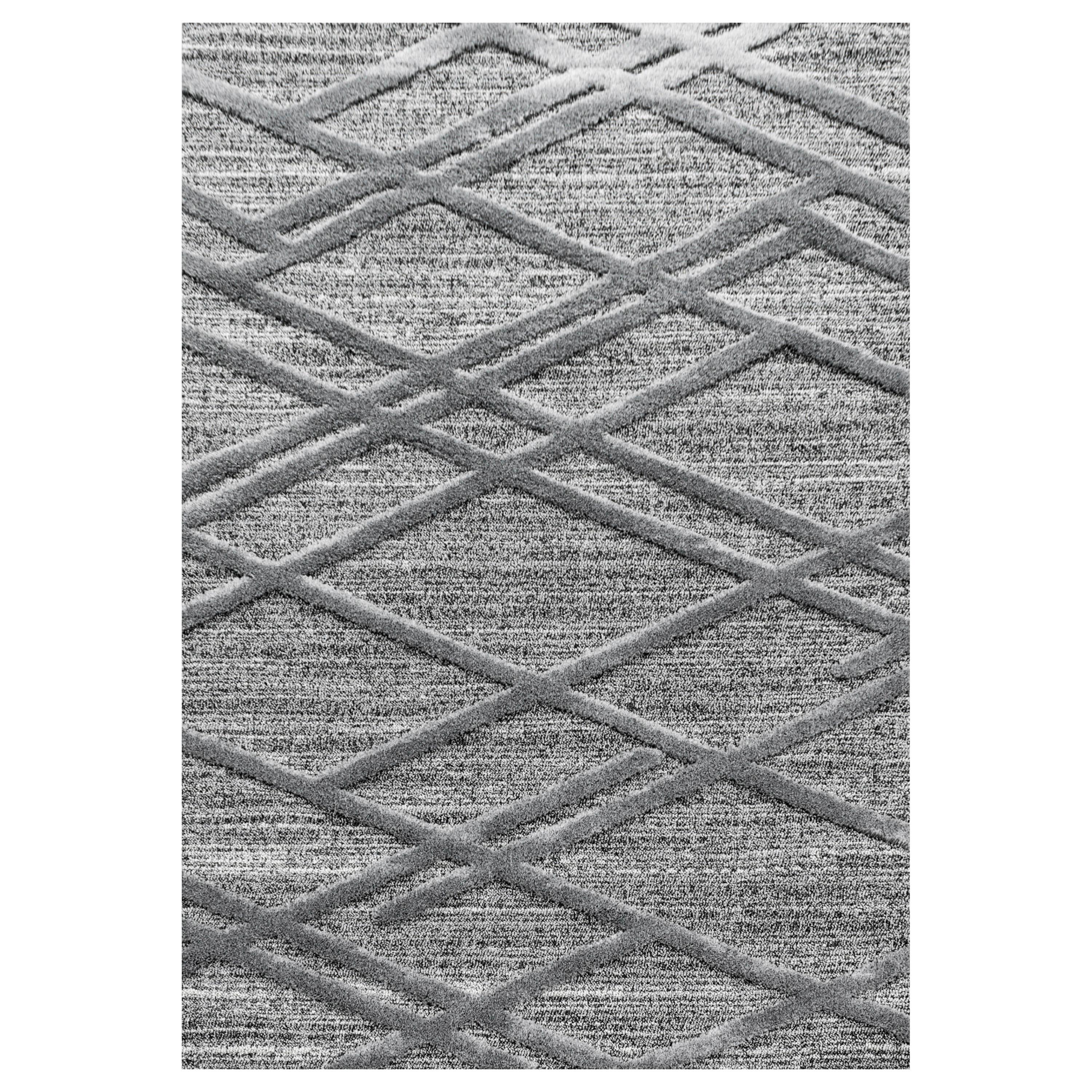 Webteppich Pisa Grau ca. 280x370cm - Grau, KONVENTIONELL, Textil (280/370cm)