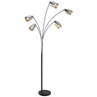 Lampadar Alio - negru, Modern, sticlă/metal (120/90/200cm) - Mömax