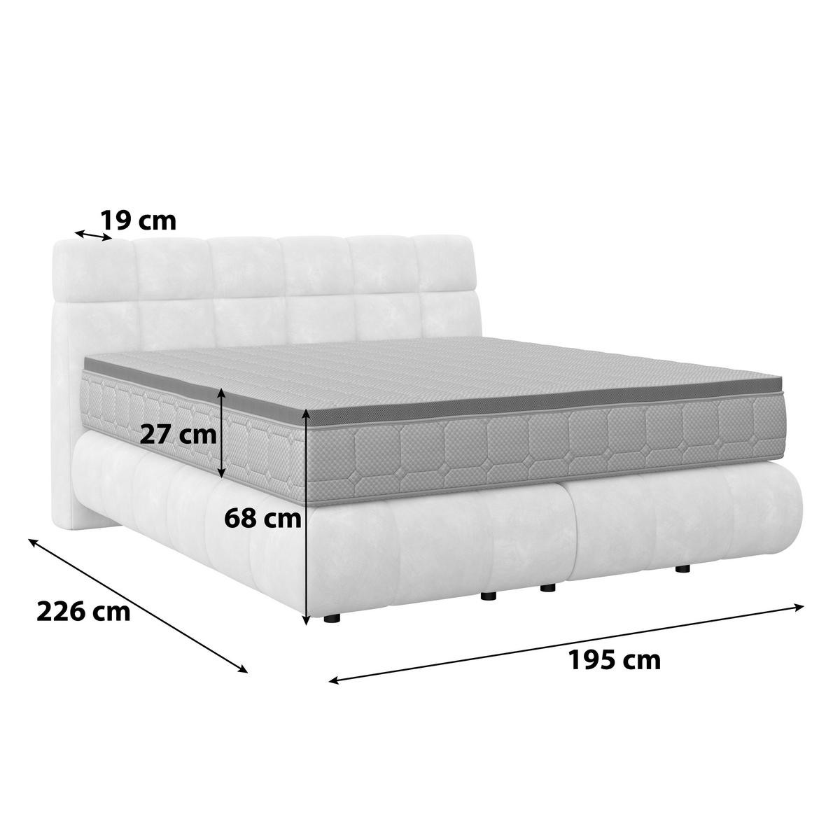 Boxspring Krevet Nobu - crna/boje šampanjca, Trend, drvo/tekstil (180/200cm) - Premium Living