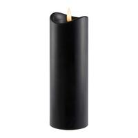 LED-Kerze Sven Schwarz - Schwarz, Konventionell, Naturmaterialien (7/20cm)