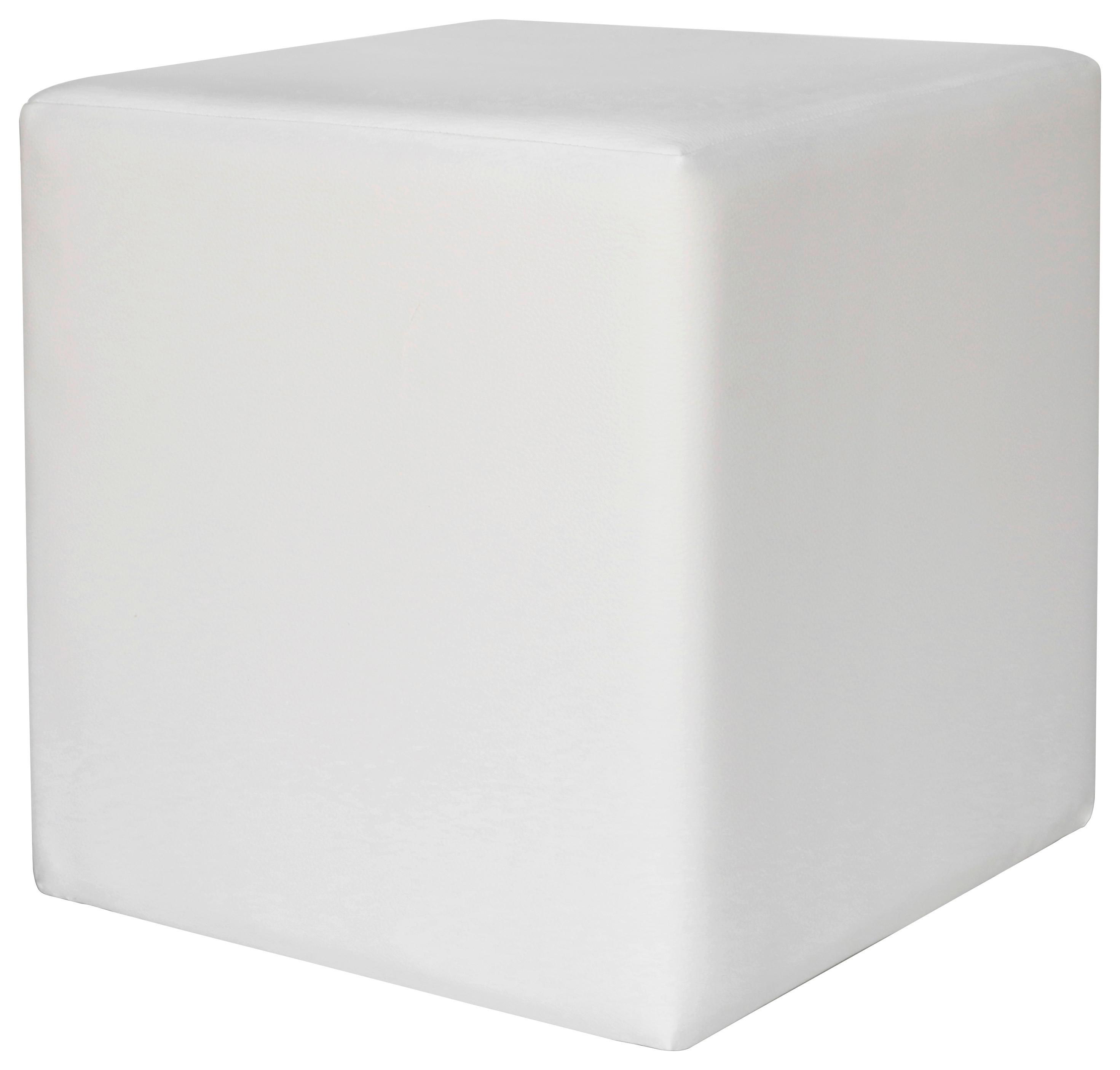 Tabure Colorfull Cube - bijela/bež, Modern, tekstil/plastika (40/40/42cm) - Based