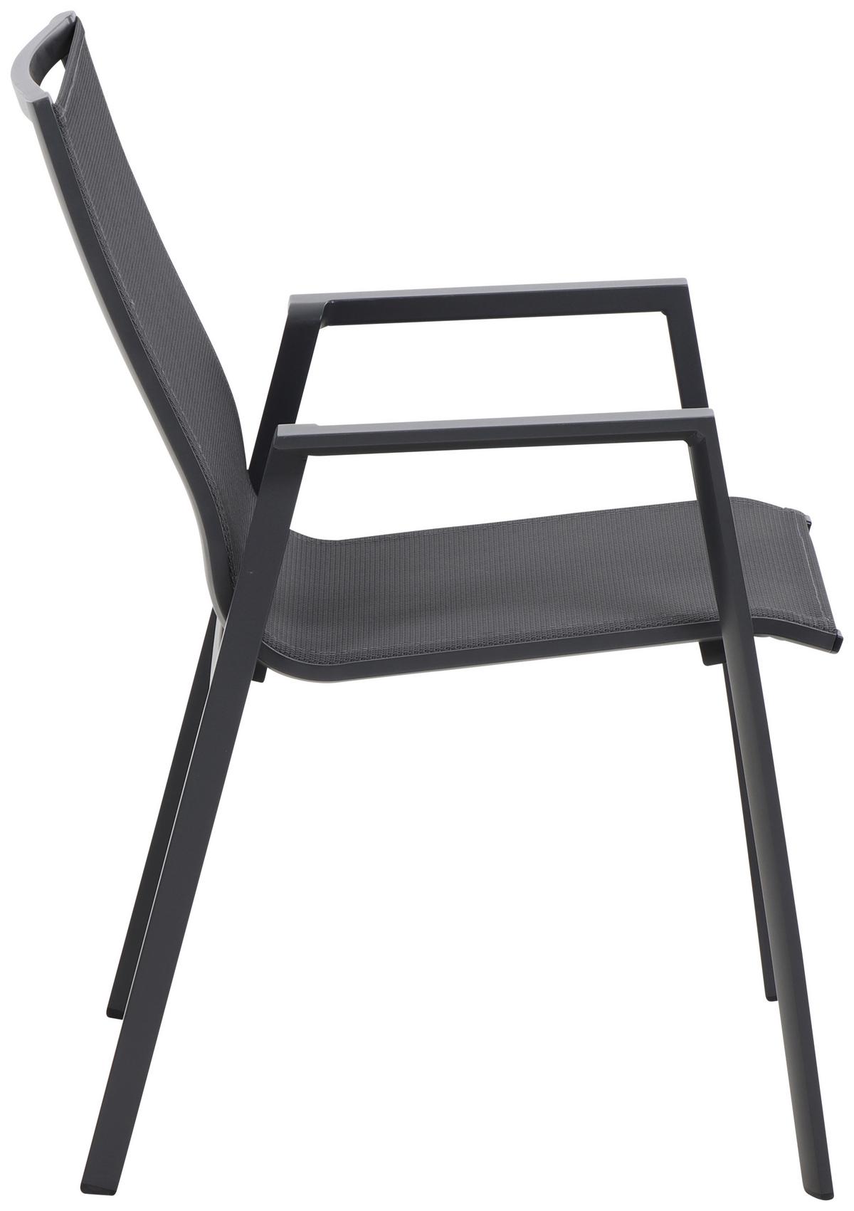 Gartentischgruppe Reno 5-tlg. Anthrazit - Anthrazit, Basics, Keramik/Kunststoff (100/88/180cm) - Siena Garden