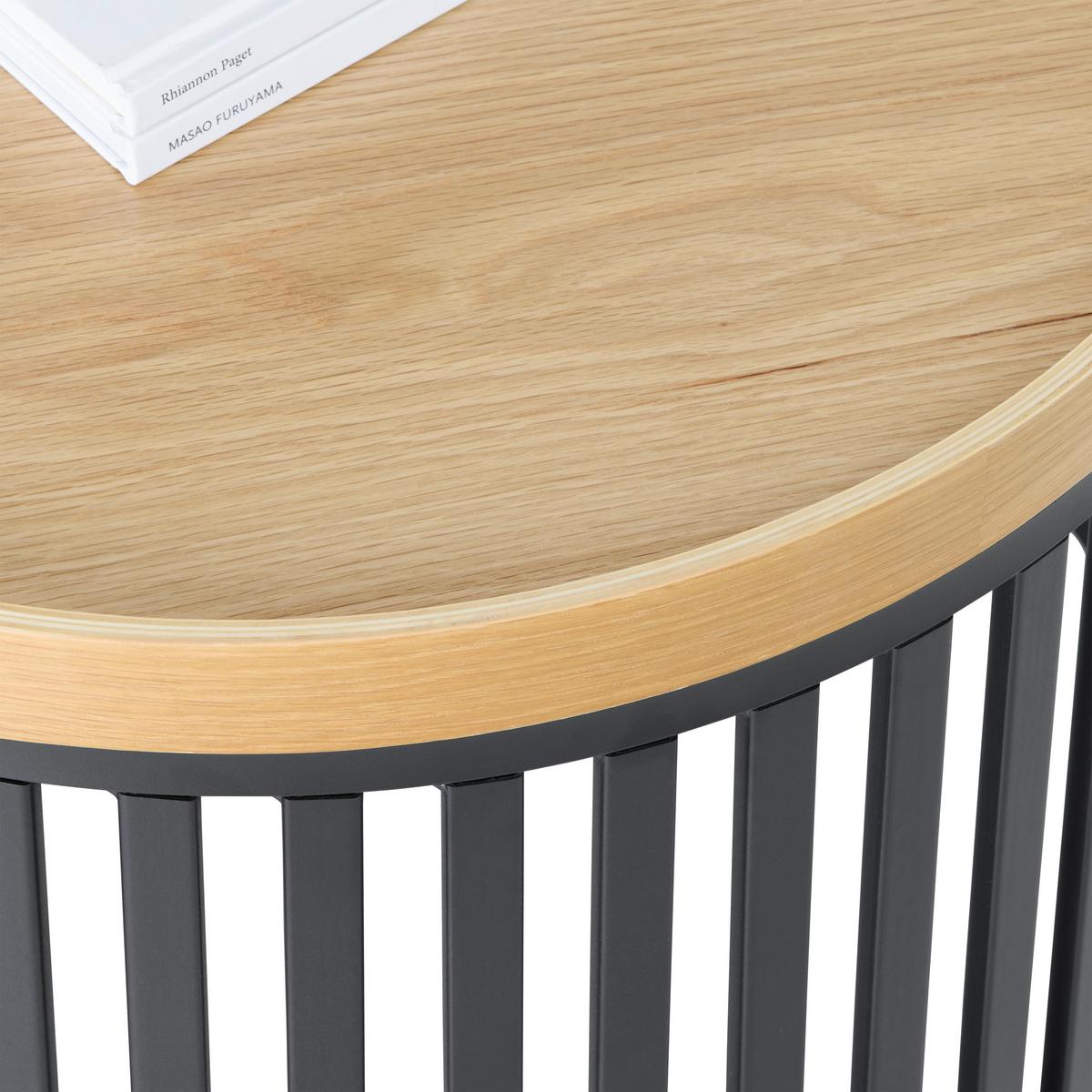 Couchtisch Jail Naturfarben/Schwarz - Schwarz/Naturfarben, MODERN, Holz/Holzwerkstoff (60/60/35cm) - Mömax