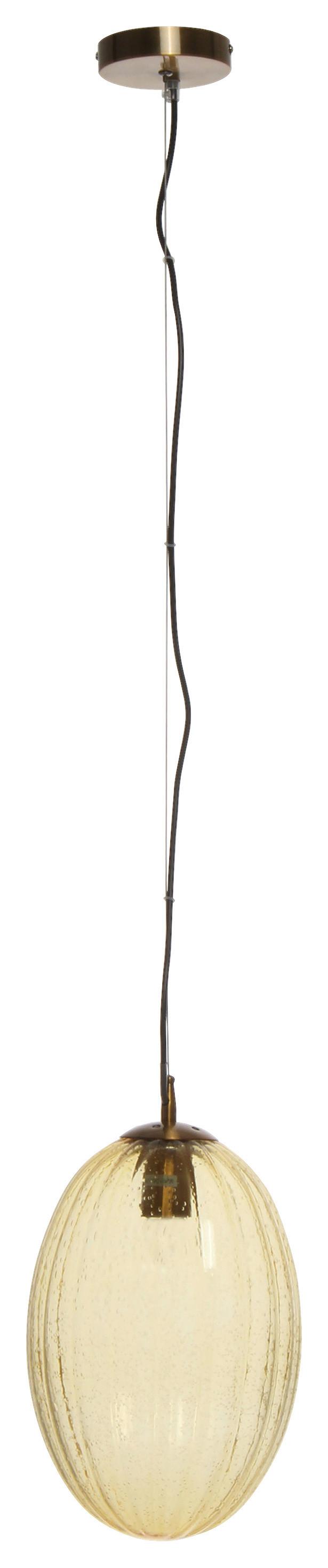 Hängeleuchte Virgina 125 Bernstein - Bernsteinfarben, Basics, Glas/Metall (23/23/36cm) - Kayoom