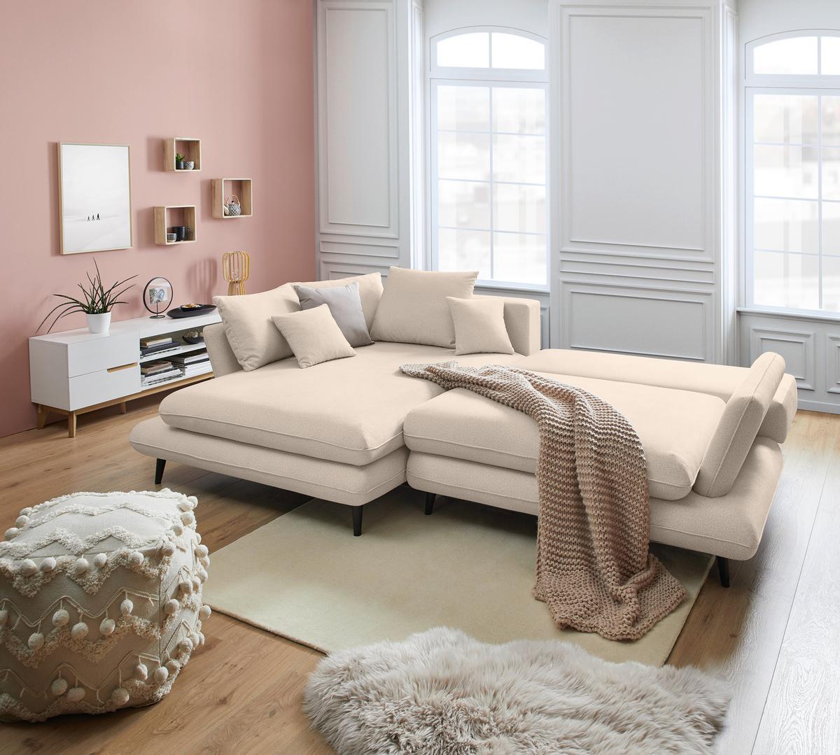 Coltar MONTE - bej, Modern, textil (181/283cm) - Premium Living