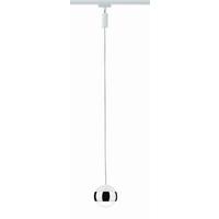 Schienensystem-Hängeleuchte Pendulum Capsule II max.6 Watt - Chromfarben/Weiß, Design, Metall (8,7/130cm) - Paulmann