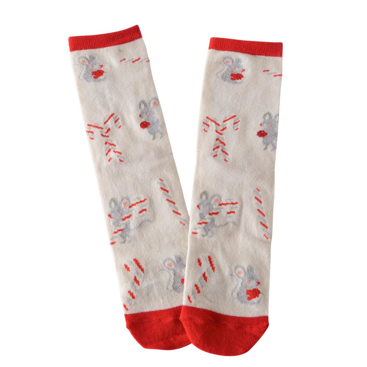 Socken Inken Rot/Hellgrau Gr. 38-40 - Rot/Hellgrau, KONVENTIONELL, Textil (8/32cm) - Modern Living