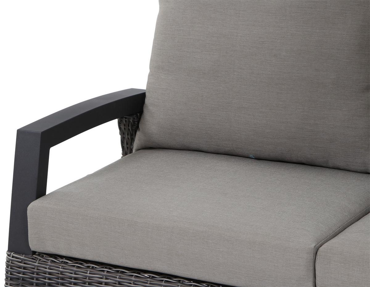 Loungegarnitur Corido 4-tlg. Grau - Grau, Basics, Keramik/Kunststoff (219/88/219cm) - Siena Garden