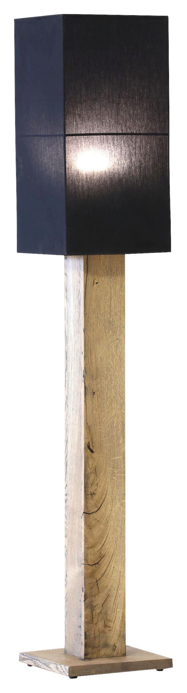 LAMPA STOJĄCA BAXTER - kolor naturalny/czarny, Design, tkanina/drewno (30/166/30cm)