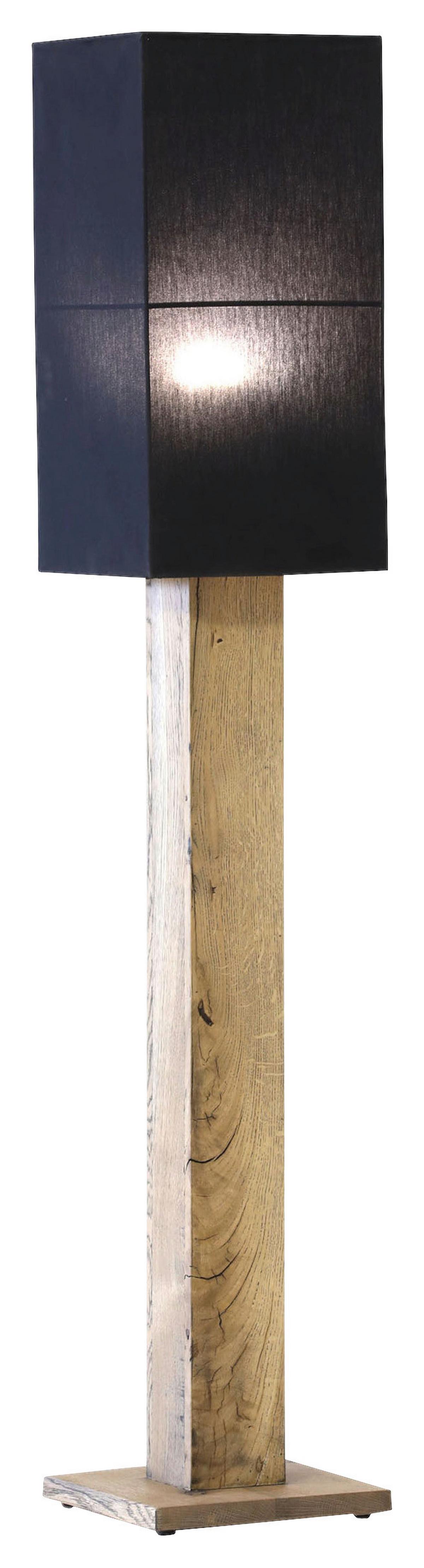 LAMPA STOJĄCA BAXTER - kolor naturalny/czarny, Design, tkanina/drewno (30/166/30cm)
