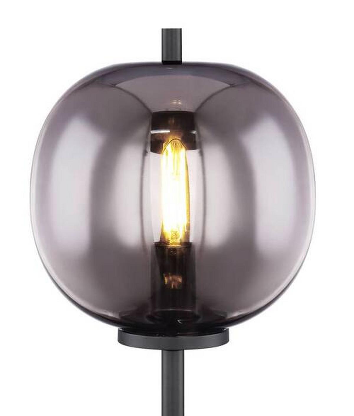 TISCHLEUCHTE BLACKY - Schwarz, Basics, Glas/Metall (18,5/45cm) - Globo