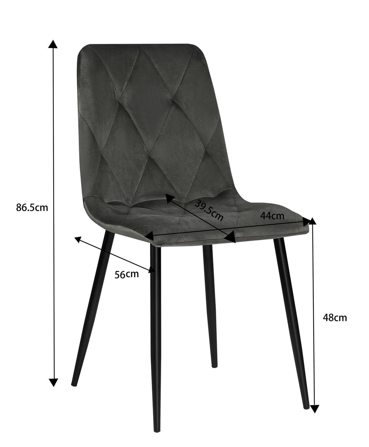 ZESTAW KRZESEŁ JIM    -BOXXX- - zielony/czarny, Design, metal/tkanina (43/84/56cm) - Boxxx