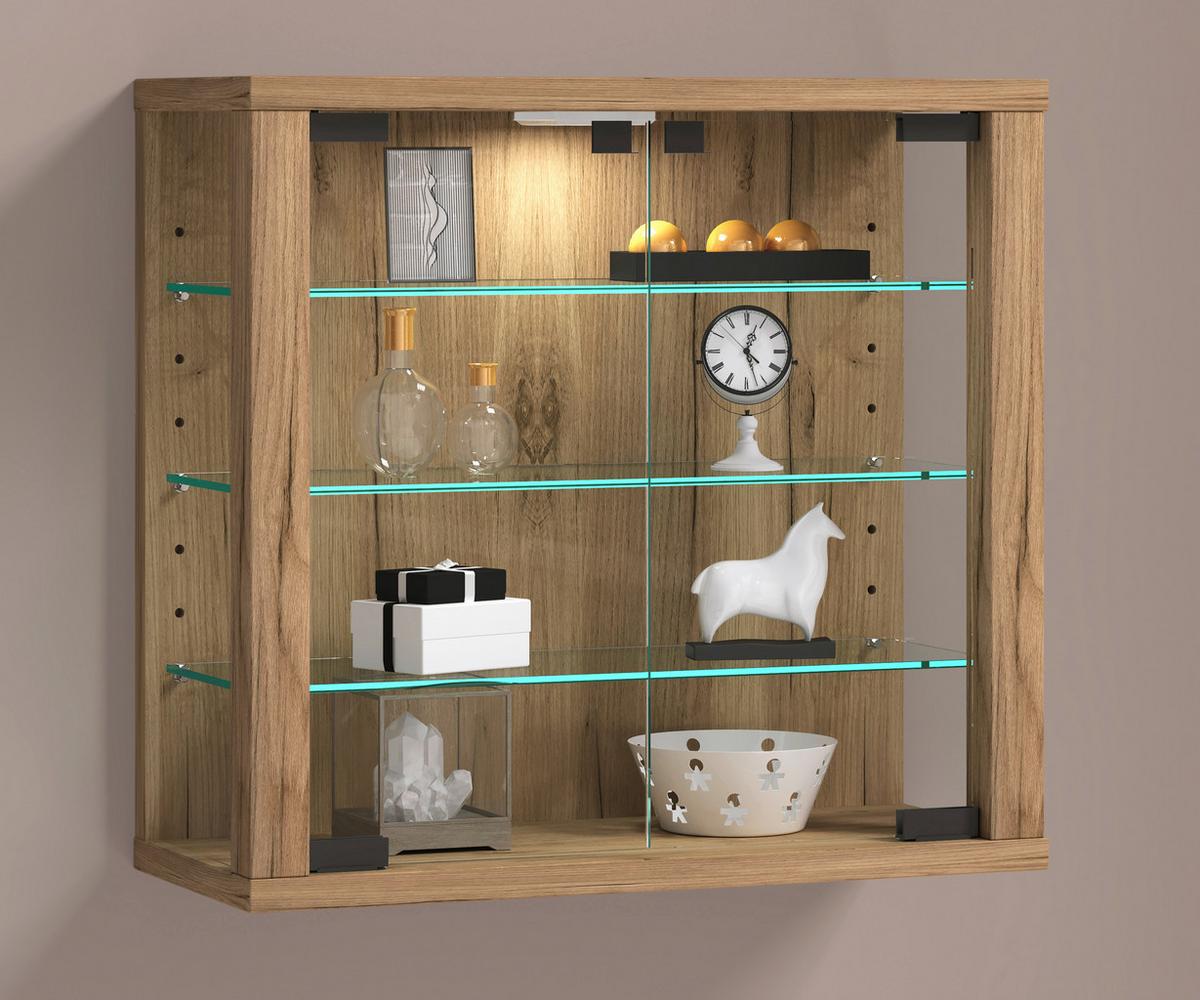 HÄNGEVITRINE VITROSA S - Honigeiche, Design, Glas/Holzwerkstoff (43/40/18cm) - MID.YOU