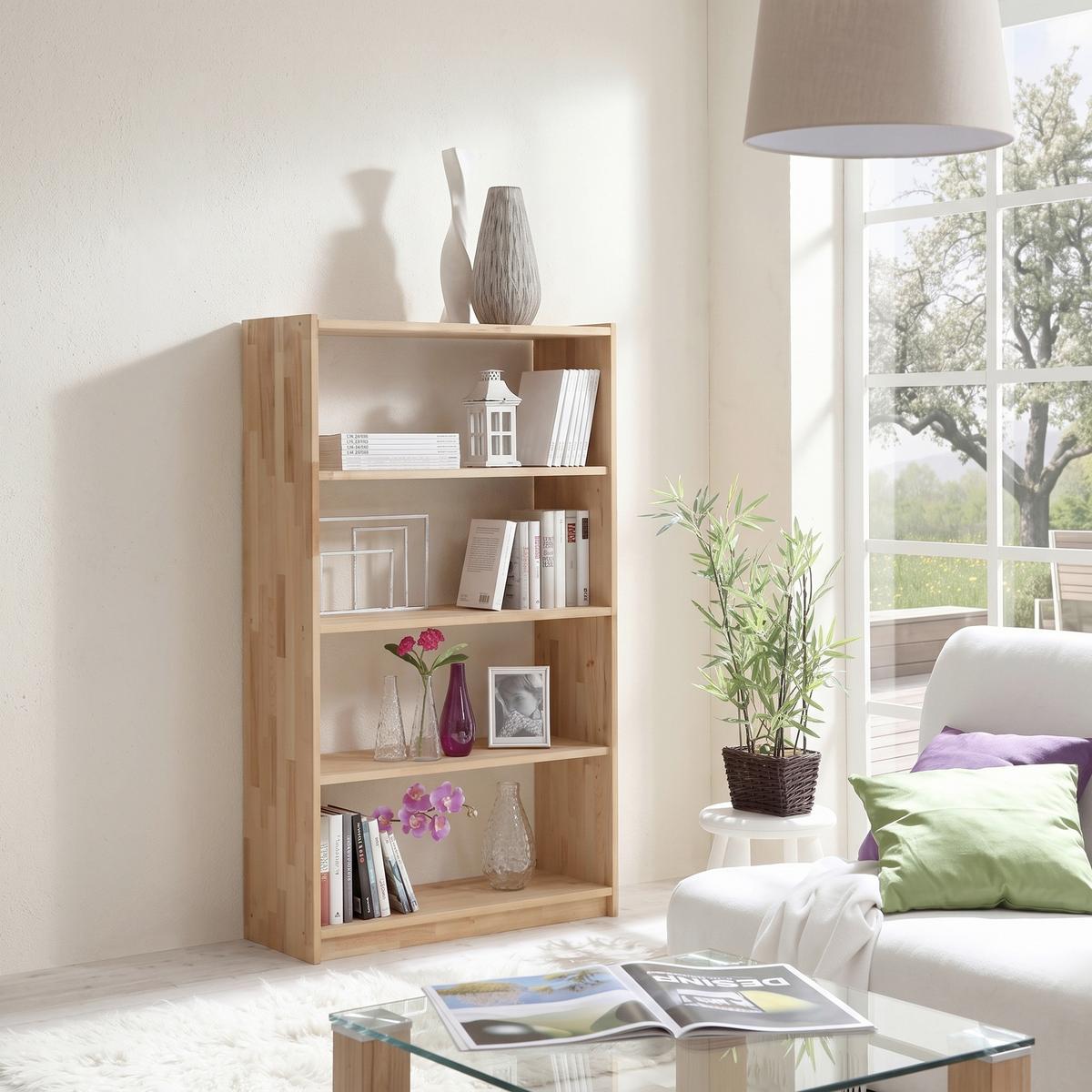 Regal Simon, Bukev, Masivno - barve bukve, Basics, les (80/145/31cm) - Livetastic