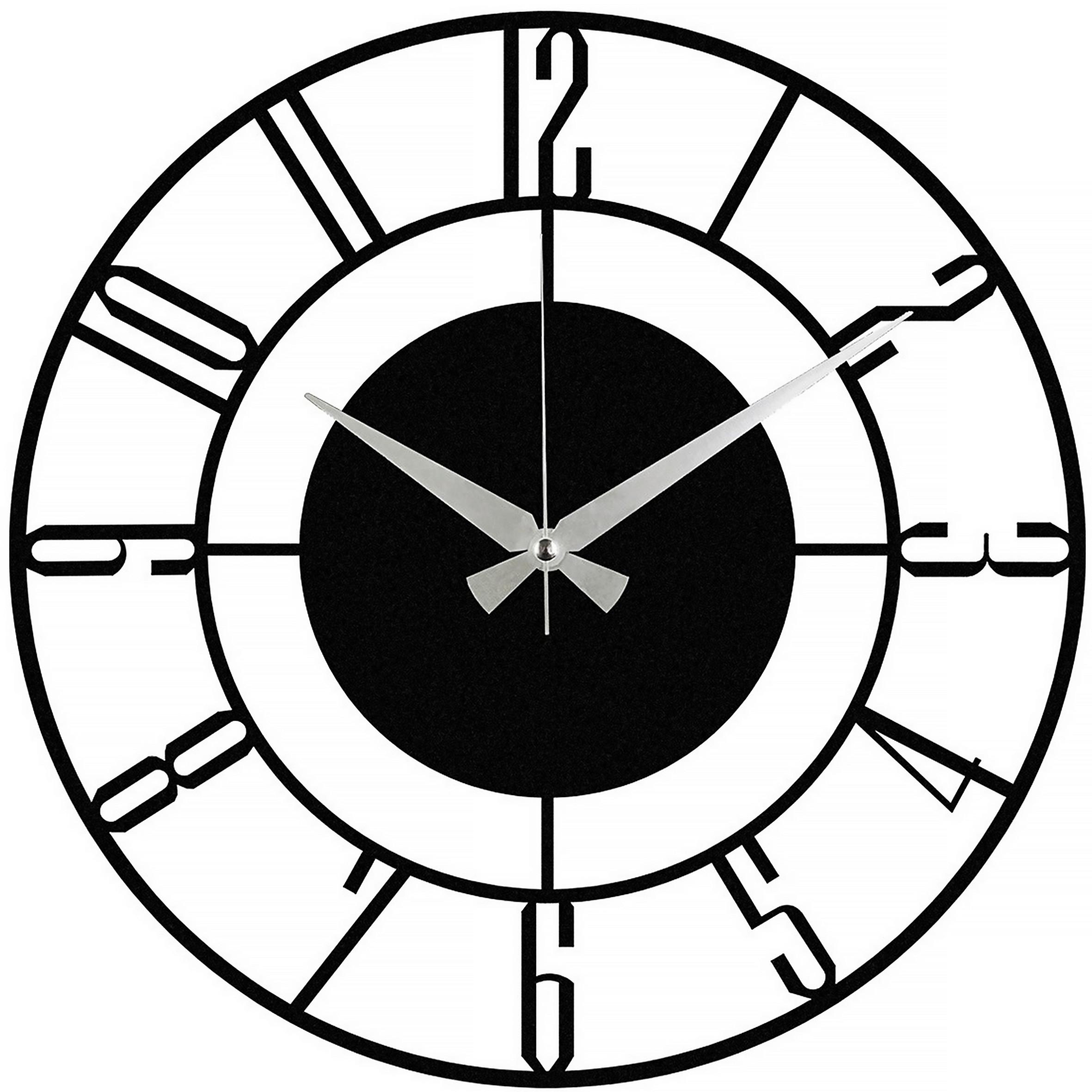 ZEGAR ŚCIENNY ENZOCLOCK - S011 - czarny, Lifestyle, metal (48/48/4cm)