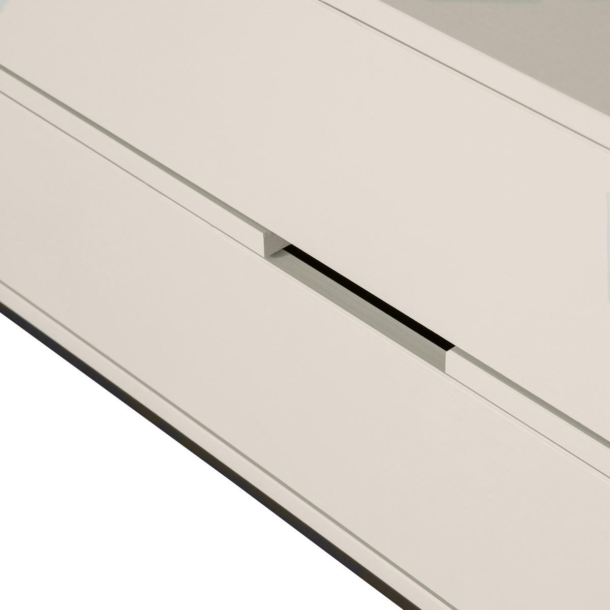 Lowboard Silas Grau B: 180cm - Schwarz/Grau, Design, Leder/Holz (180/61/44cm) - Livetastic