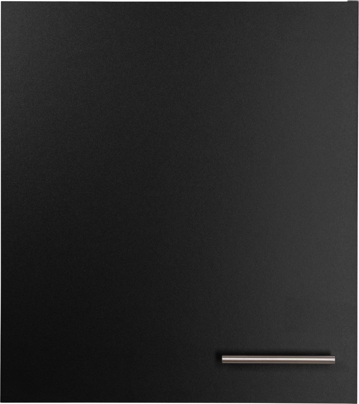 Kuhinjska Zgornja Omarica Merle, Barva Hrasta, Črna - srebrne barve/črna, Basics, kovina/leseni material (50/56,1/34,6cm) - Respekta