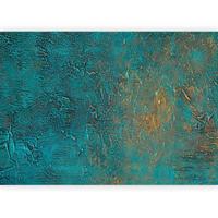 Fototapeta Azure Mirror, 300x210cm - turkizna/barve bakra, Basics, tekstil (300/210cm) - artgeist