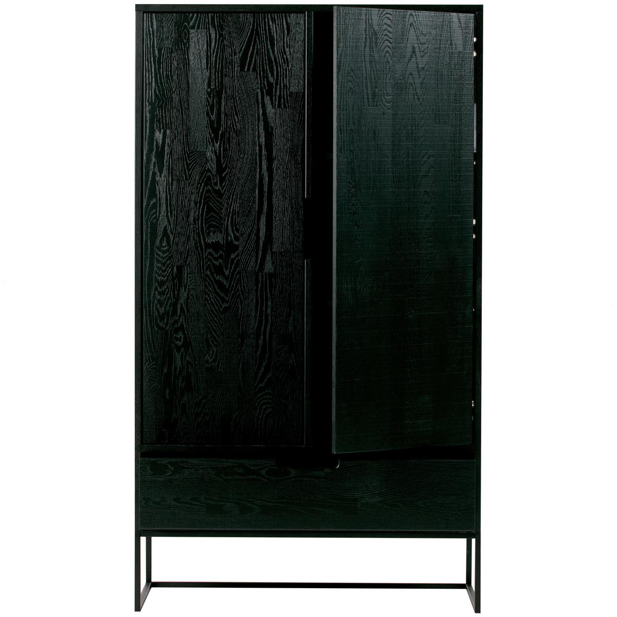 Mehrzweckschrank Silas Schwarz - Schwarz, Design, Holz/Metall (85/149/35,5cm) - Livetastic