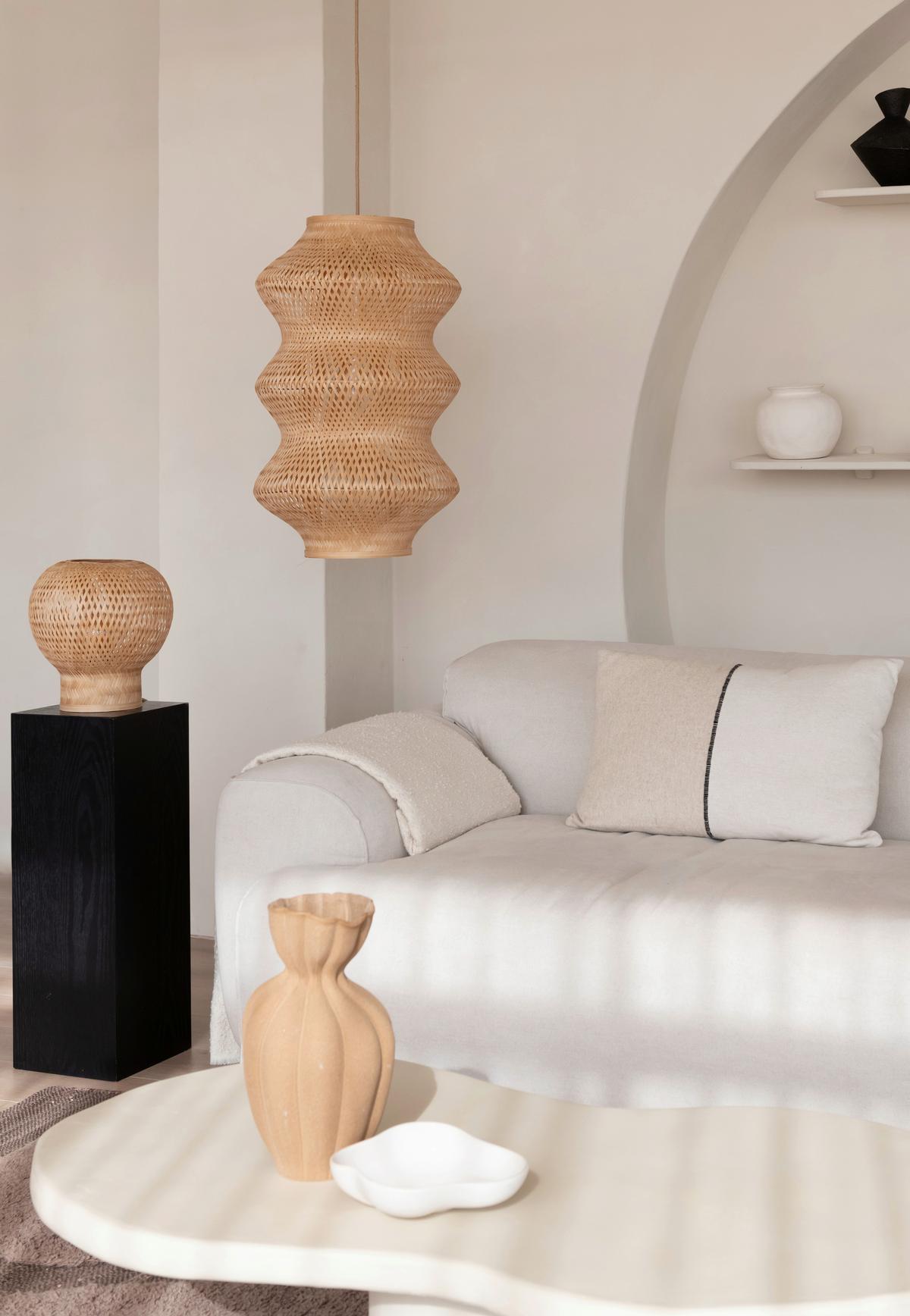 Viseča Svetilka Barbados, Bambus - naravne barve, Basics, naravni materiali (40/67cm) - Good & Mojo