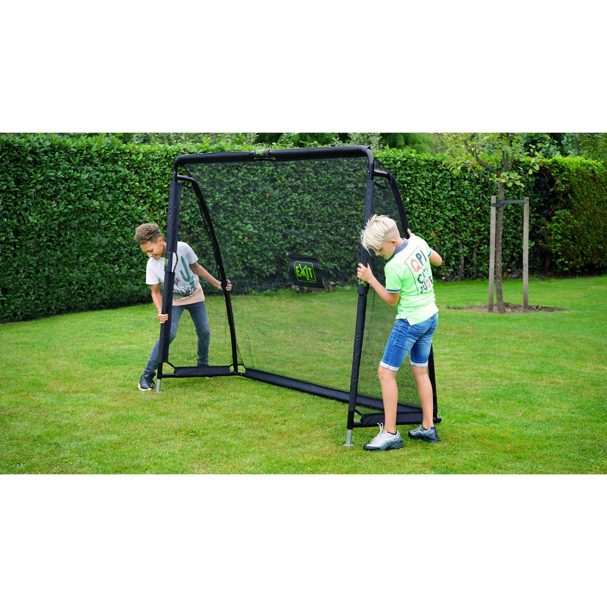 Fußballtor Exit Coppa Schwarz - Schwarz, KONVENTIONELL, Kunststoff/Metall (220/170/170cm) - EXIT Toys