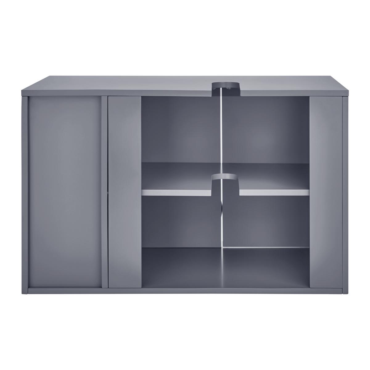 SZAFKA POD UMYWALKĘ LUCIANO - kolor naturalny/szary, Modern, drewno (80/51/47,3cm) - Bessagi Home