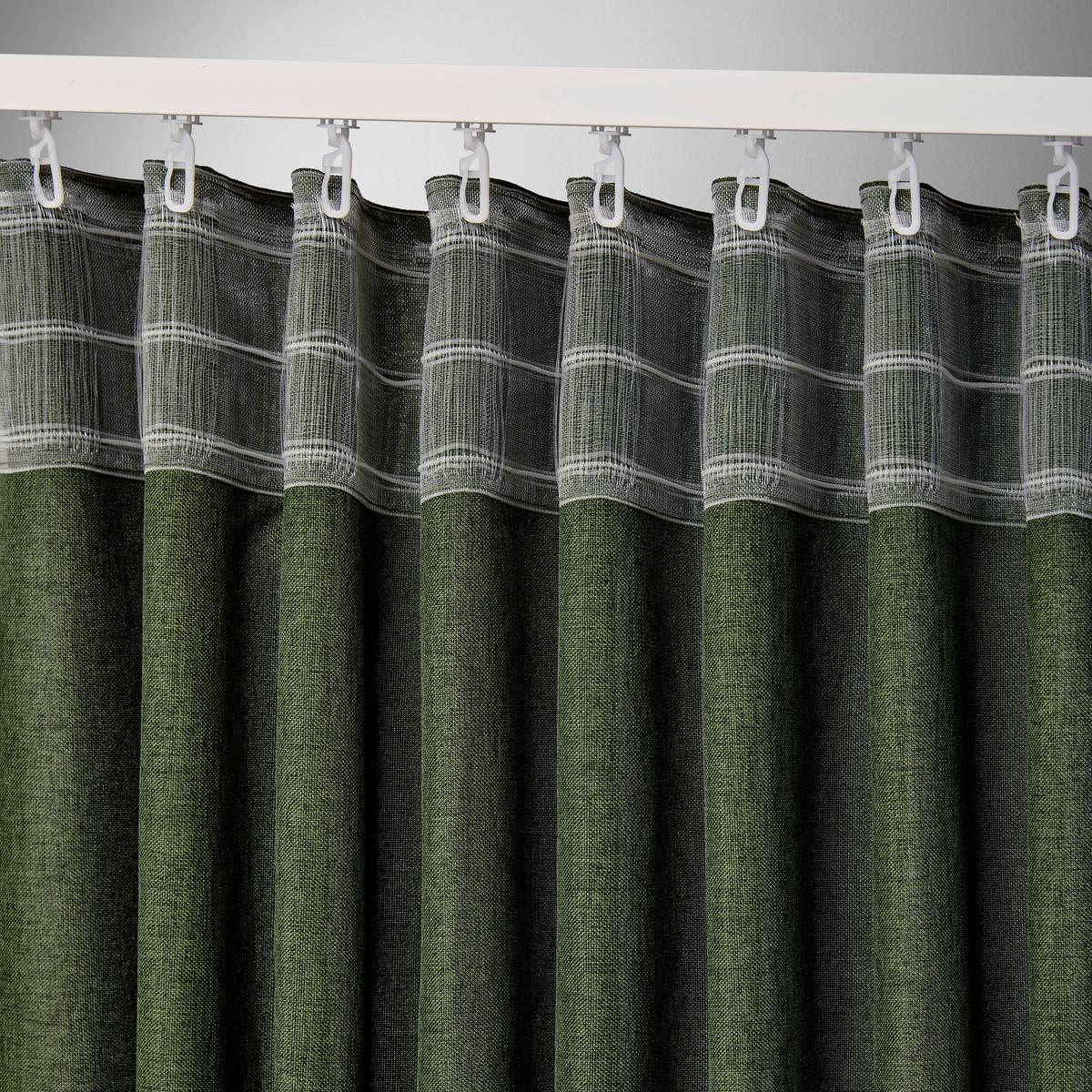Fertigvorhang Ulrich In Dunkelgrün Ca. 135x245cm - Dunkelgrün, Textil (135/245cm) - Modern Living