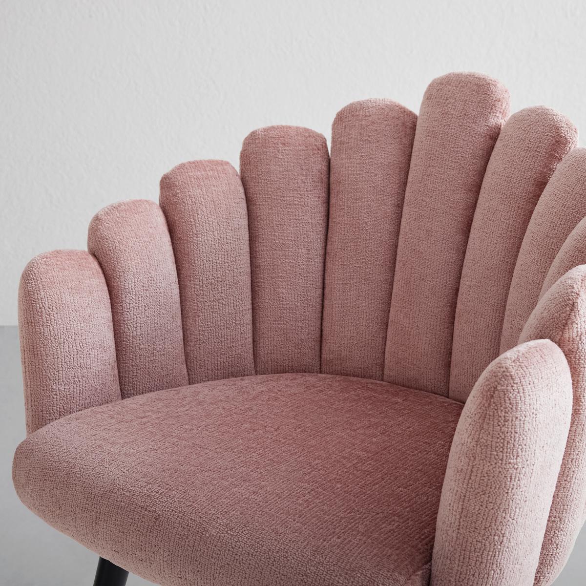 Stol Sibyl - roza/črna, Romantika, kovina/tekstil (63/84/58cm) - Premium Living