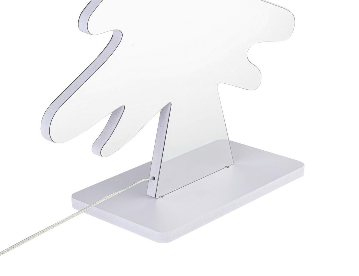 Led-dekoleuchte Tanne Weiss/chromfarben - Chromfarben/Weiss, Design, Kunststoff (31,5/12/60cm) - Mömax