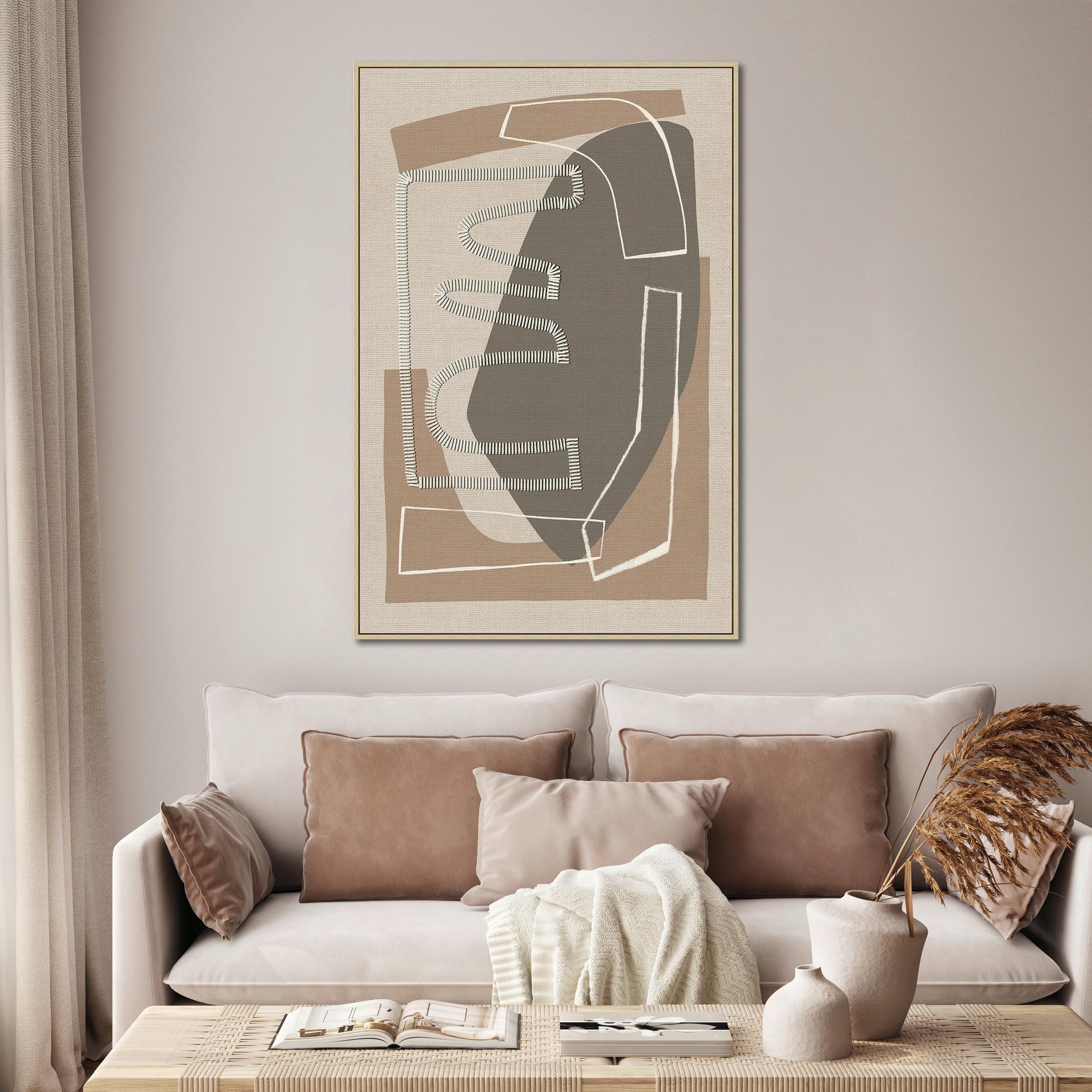 Keilrahmenbild Lotta ca. 60x90cm - Beige/Braun, MODERN, Holzwerkstoff/Kunststoff (60/90cm) - Premium Living