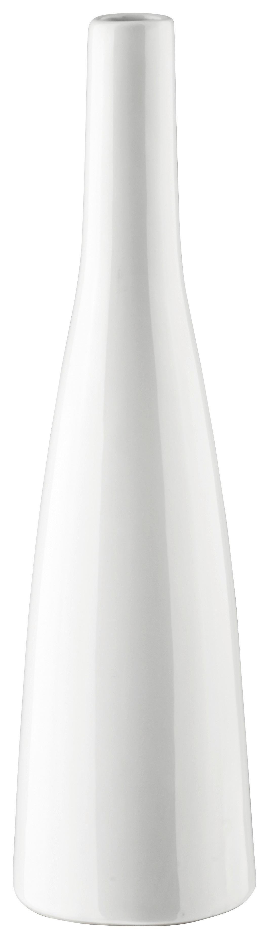 Vase Plancio aus Porzellan in Weiß - Weiß, MODERN, Keramik (8,5/33cm) - Modern Living