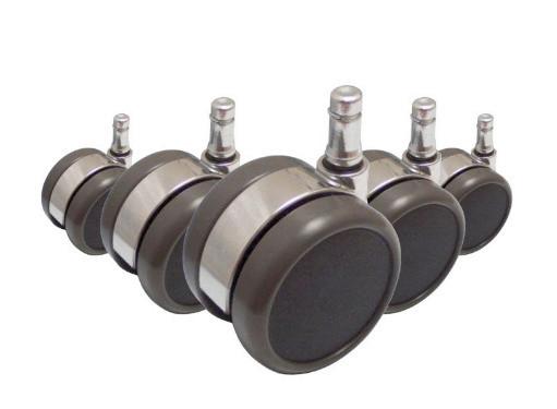 Set Kolesc Za Vrtljivi Stol Rolo Lux, 5-Delni - barve kroma/črna, Basics, kovina/umetna masa (6,5/7/5cm) - MID.YOU