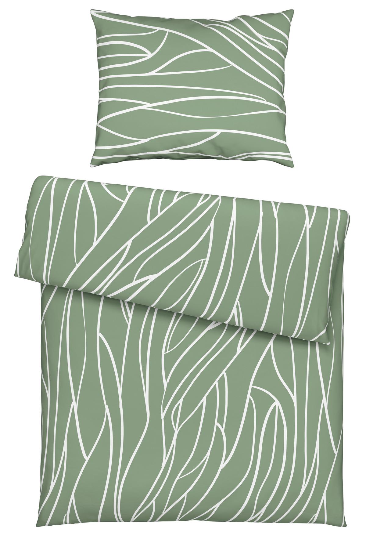 BETTWÄSCHESET JULIANE XXL - Grün, Konventionell, Textil (200/210cm) - Mömax