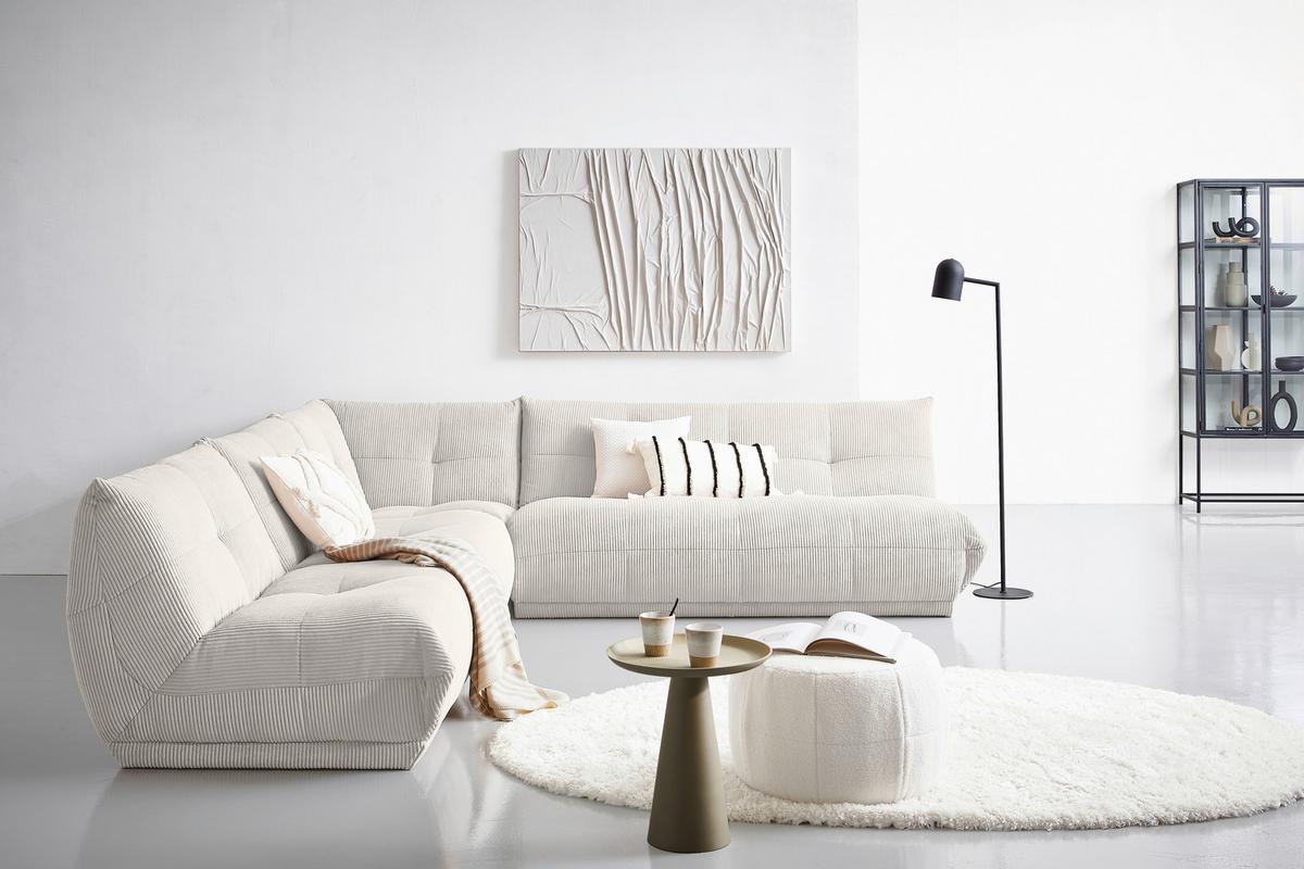 Modul Sofaelement Giselle Weiß - Weiß, Trend, Textil (105/80/112cm) - Livetastic