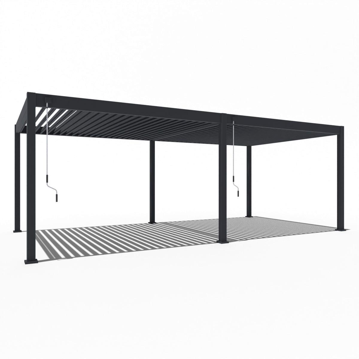 Pergola Superior, Antracit, 3,6x7,2m - barve grafita, Basics, kovina (360/255/720cm) - Gardenson
