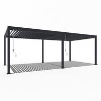 Pergola Superior, Antracit, 3,6x7,2m - barve grafita, Basics, kovina (360/255/720cm) - Gardenson