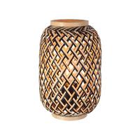 Namizna Svetilka Zuro, Bambus, 40 W - črna/naravne barve, Romantika, kovina/naravni materiali - Modern Living