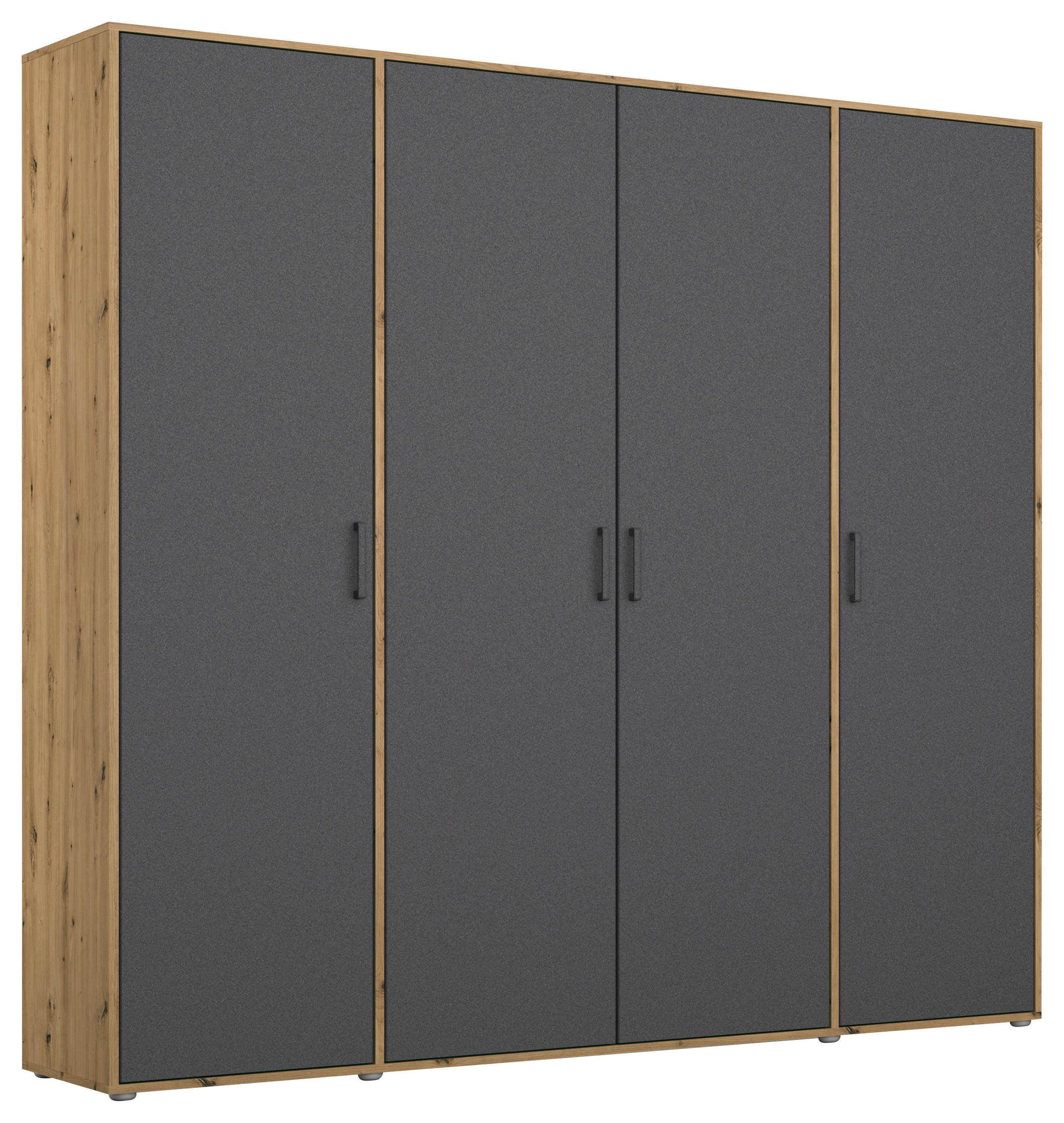 Ormar S Klasičnim Vratima Voyager - siva/hrast Artisan, Moderno, drvni materijal/plastika (187/194/53cm) - Modern Living