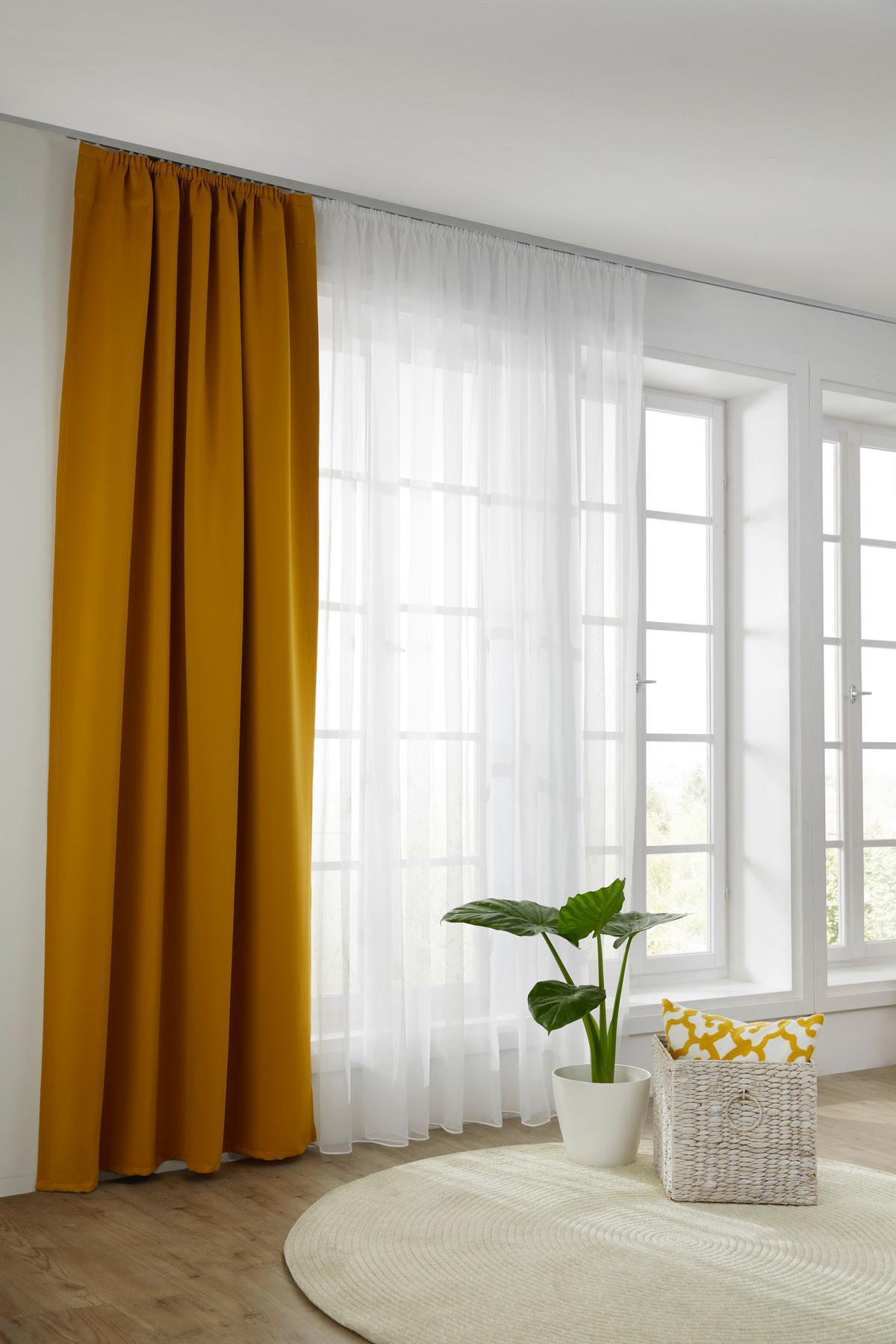 Sötétítőfüggöny Riccardo Riccardo - sárga, Modern, textil (140/245cm) - Premium Living