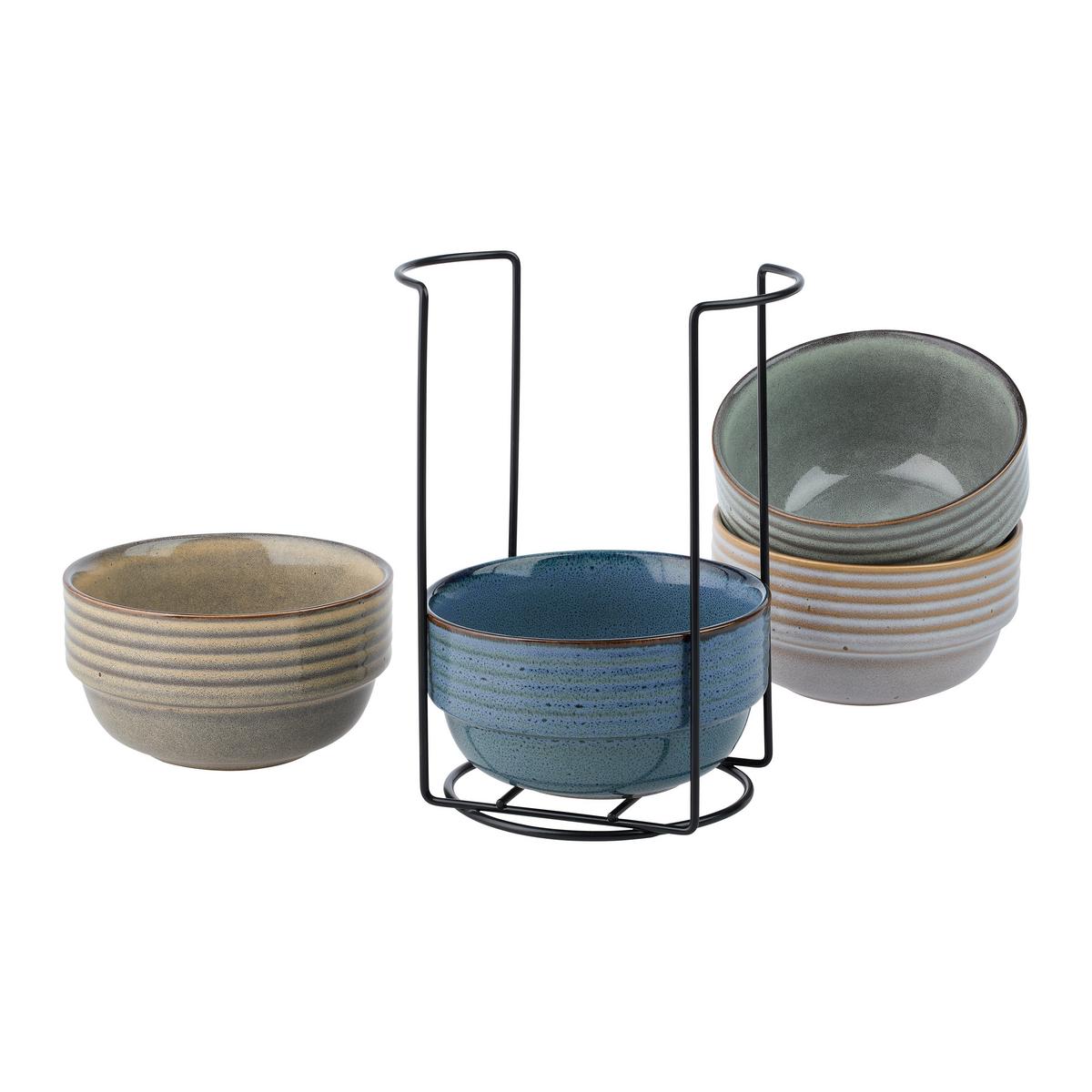Set Posod Moody - svetlo modra/bela, Konvencionalno, keramika (14/8cm) - Mömax