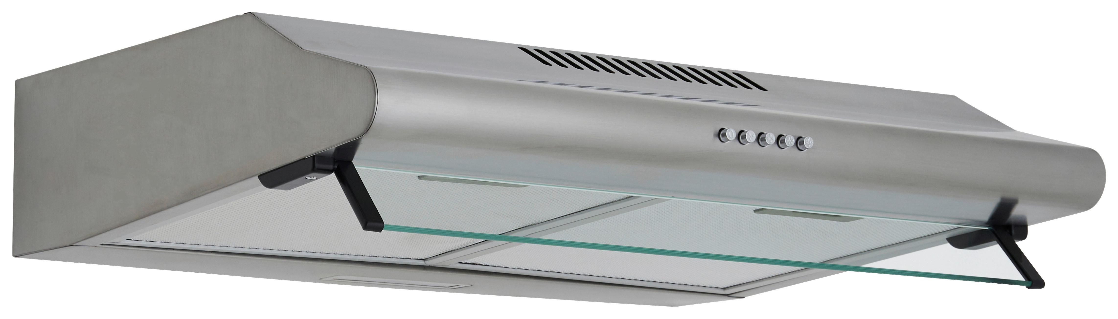 Dunstabzugshaube Tila ca. 60/13/50 cm Edelstahlfarben - Edelstahlfarben, Trend, Glas/Metall (60/13/50cm) - Respekta