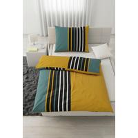 Lenjerie de pat Anton, cca. 140x200/50x70 cm - galben/verde, Konventionell, textil (140/200cm) - Modern Living
