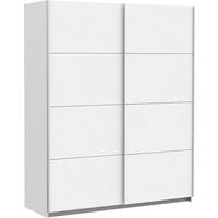 Omara Z Drsnimi Vrati Lyon, Bela - srebrne barve/siva, Design, kovina/leseni material (170/210/61cm) - Ti'me