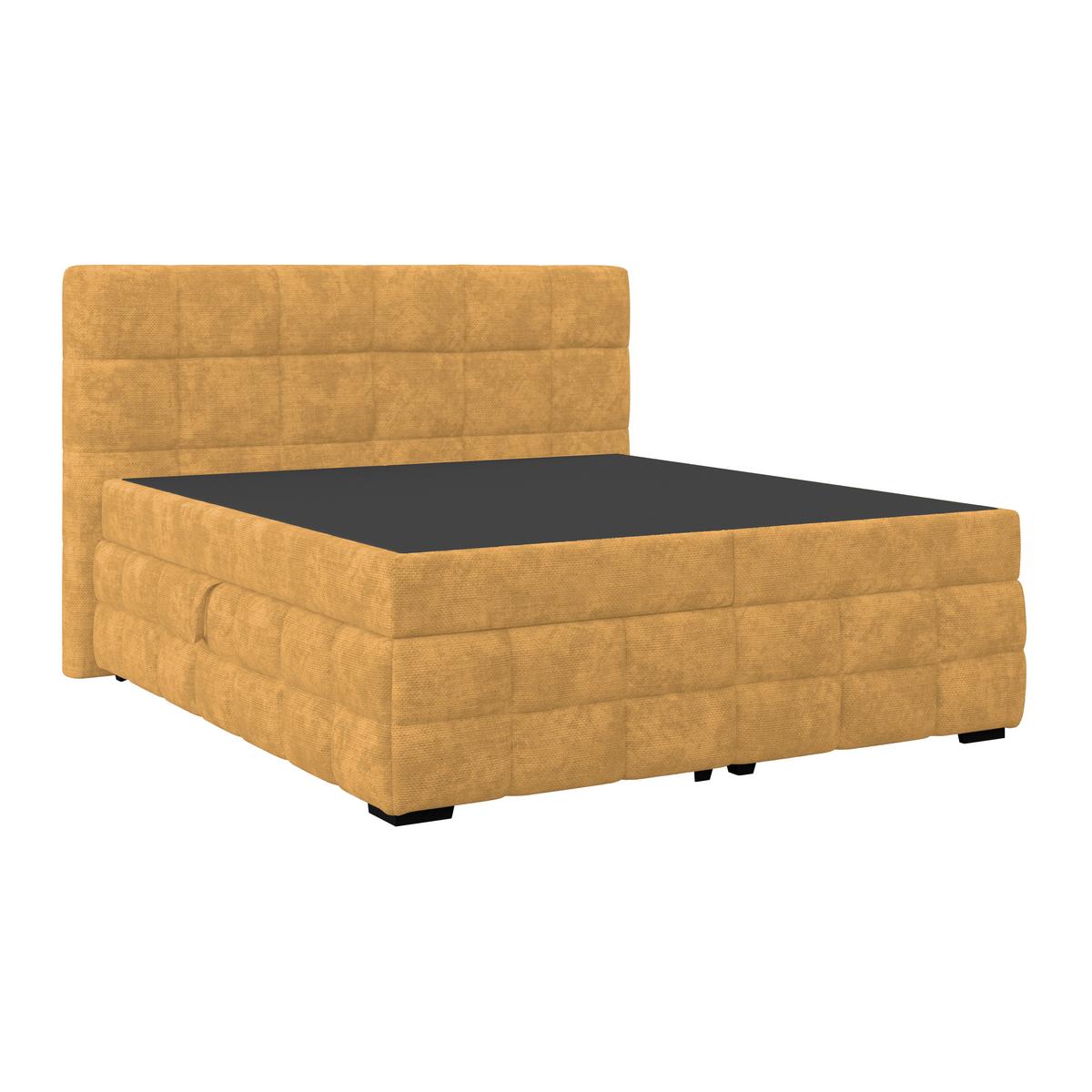 PAT BOX VEGA - auriu/verde, Trend, lemn/textil (160/200cm) - Modern Living