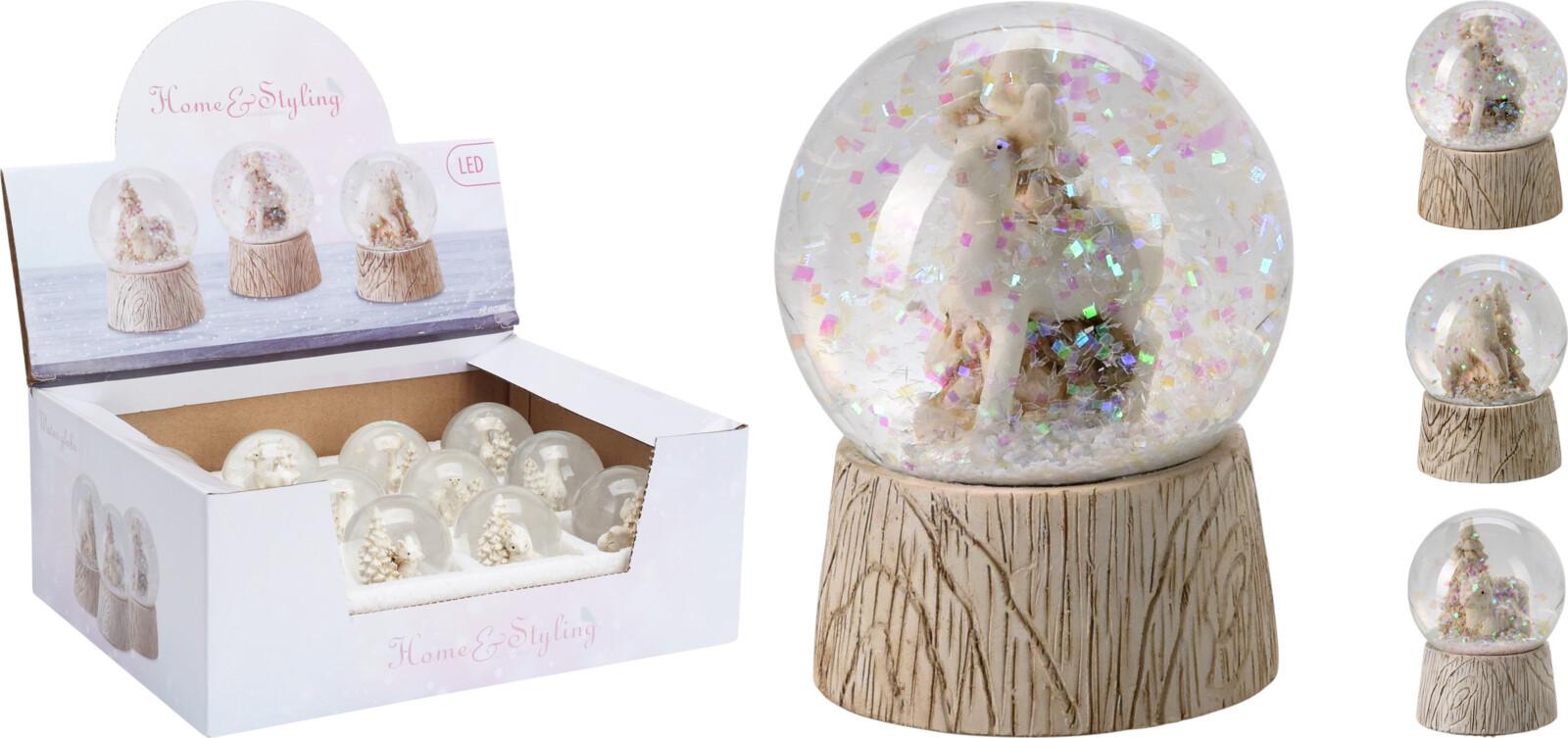 Snježna Kugla Xavier 4,5cm - bijela/prozirno, Basics, kamen/staklo (4,5/6cm)