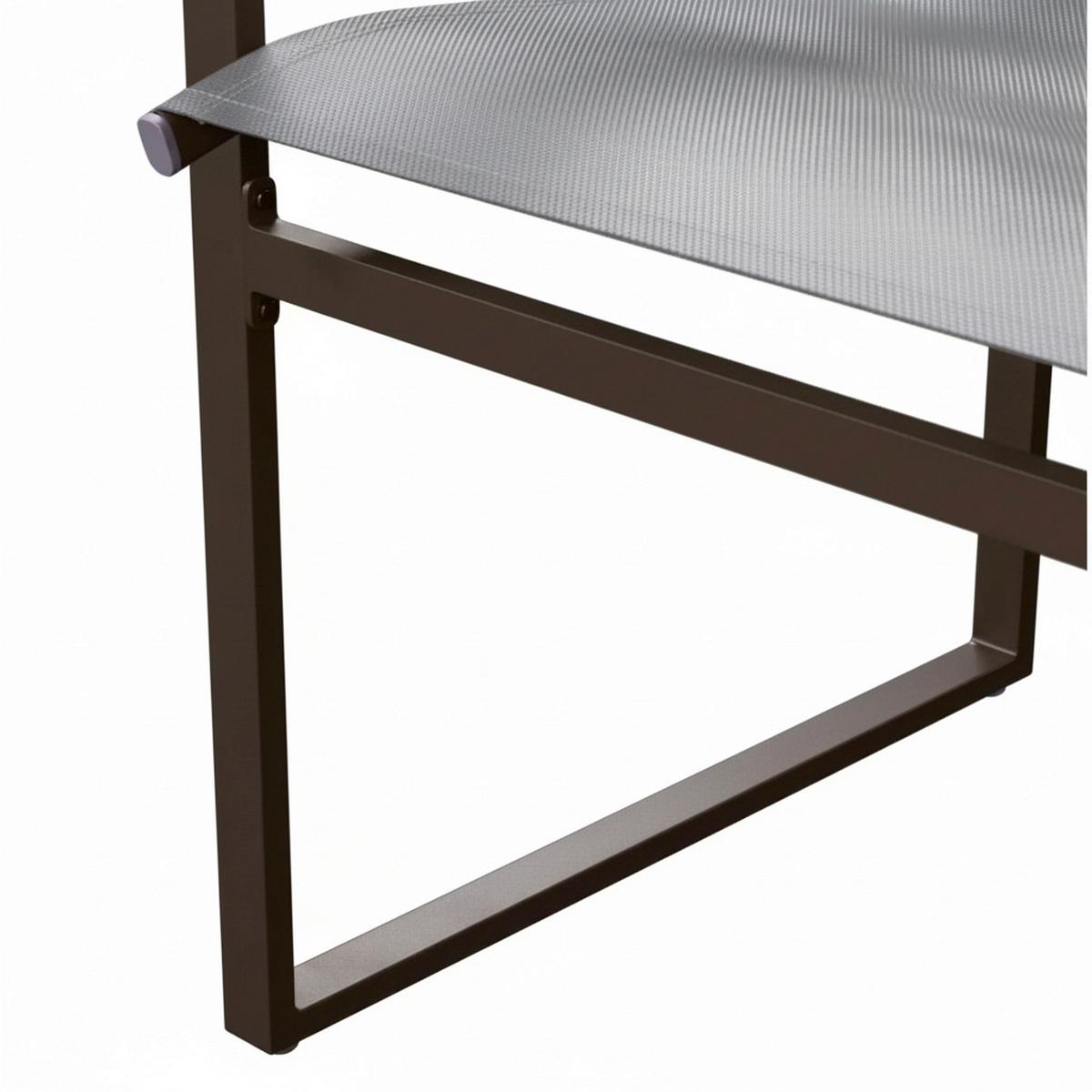 Gartensessel-Set Matteo Grau Metall/Texteline - Schwarz/Naturfarben, MODERN, Kunststoff/Textil (56/86/53cm) - Bessagi Garden