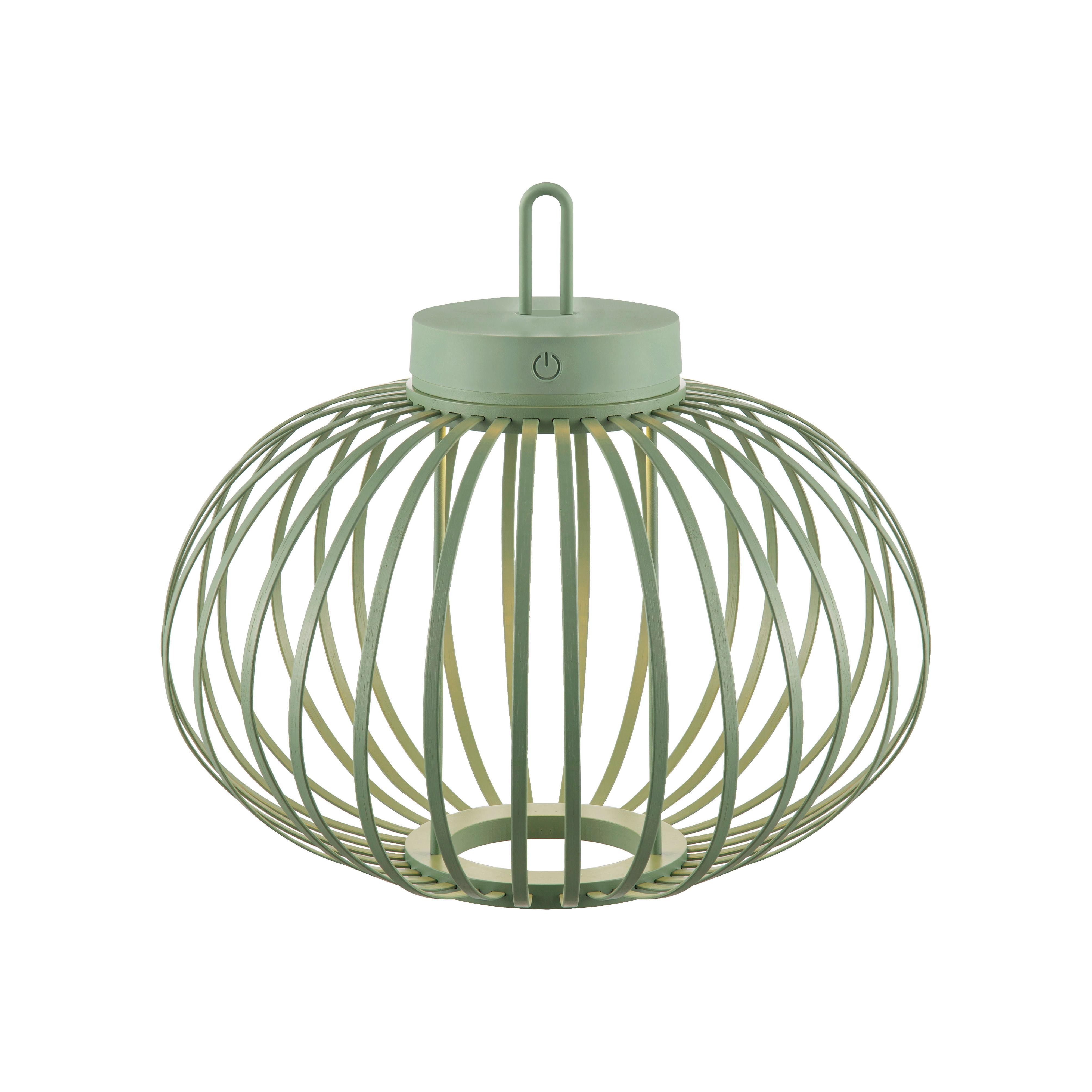 Akku-Tischleuchte Grün max. 1,5 Watt - Grün, Basics, Holz/Kunststoff (36/36/33cm)